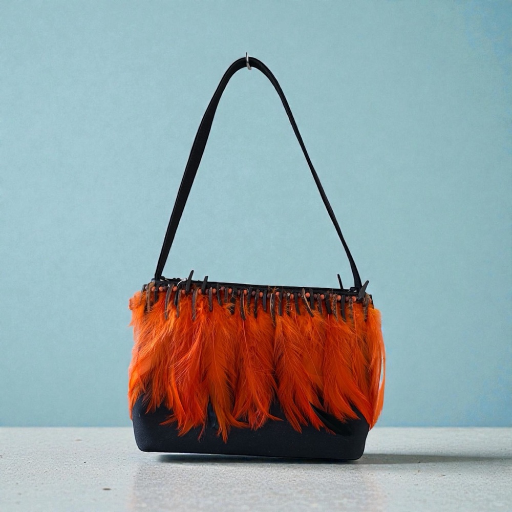 BOUTIQUE FEATHER & BEAD MINI BAG